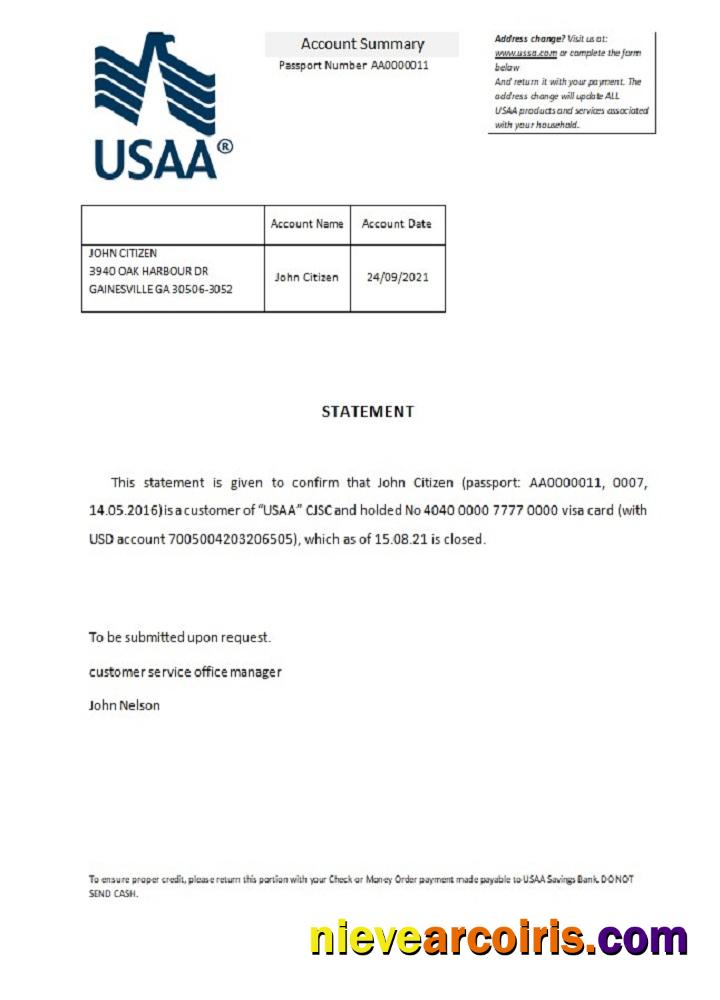 USA USAA closure reference